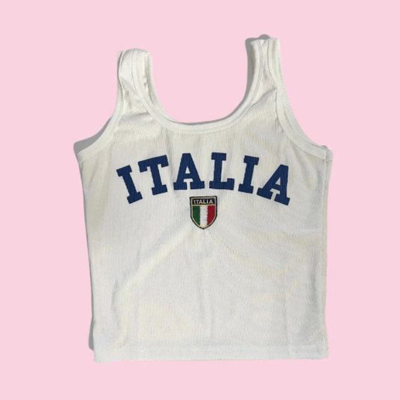 Short Slim-fit Letters T-shirt Navel Clothing Street
